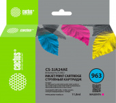 Картридж струйный Cactus CS-3JA24AE 963 пурп.пигм. (11мл) для HP OfficeJet 9010/9012/9013/9014/9015/9016/9019/9020/9025 с чипом