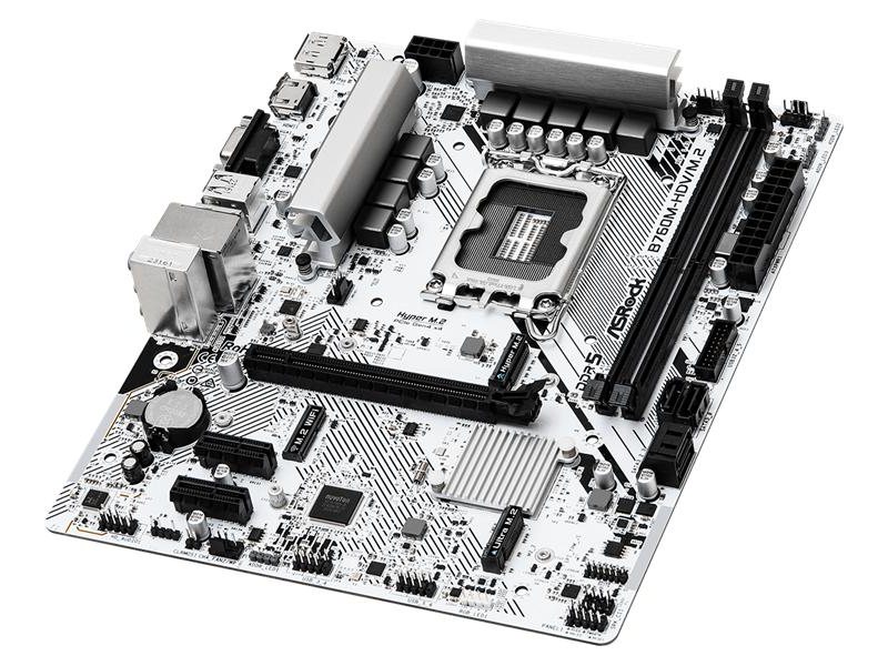 Материнская плата ASROCK B760M-HDV/M.2, LGA1700, B760, 2*DDR5, 4*SATA, 2*M.2, 3*USB 3.2, 2*USB 2.0, Type-C, 1*PCIx16, 2*PCIx1, 1*M.2 (Key E), HDMI+DP+D-Sub, mATX