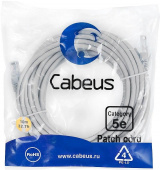 Патч-корд Cabeus PC-UTP-RJ45-CAT.5E-15M-LSZH U/UTP RJ-45 вил.-вилка RJ-45 кат.5E 15м серый LSZH