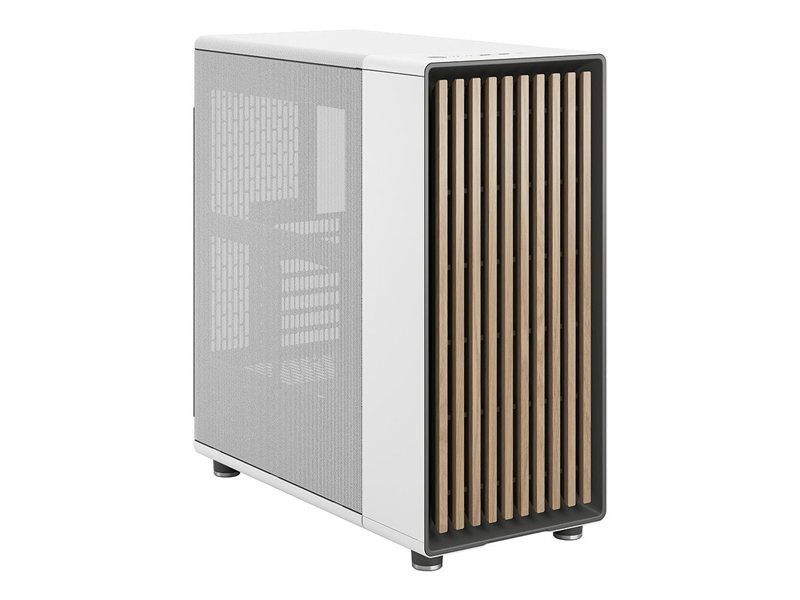 Корпус ПК без блока питания/ Case Fractal Design North, Midi-Tower, 2x140mm, 2xUSB-A 3.2 + 1xUSB 3.2 Type-C ATX, mATX, mITX Wood panel, Chalk White