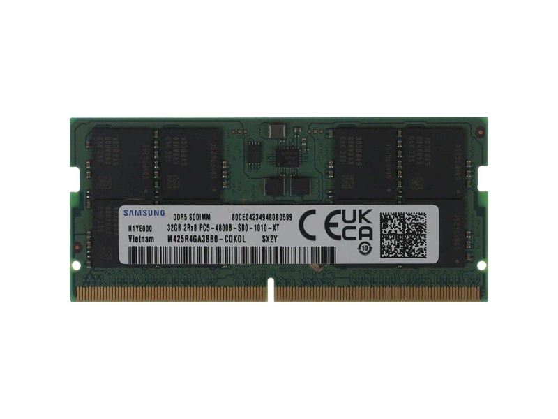 Модуль памяти Samsung 32GB DDR5 SODIMM 4800MHz 2Rx8 1.1V, M425R4GA3BB0-CQK