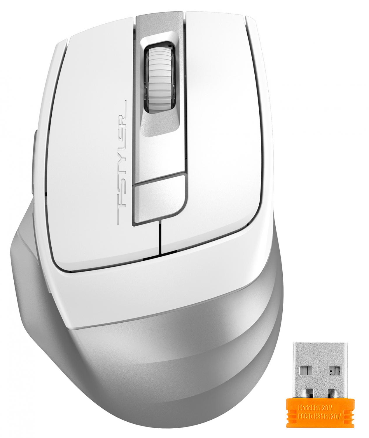 Мышь A4Tech Fstyler FB35C белый оптическая 2000dpi беспров. BT/Radio USB 6but (FB35C ICY WHITE)