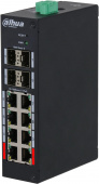 Коммутатор Dahua DH-HS4412-8ET-120 (L2) 8x100Мбит/с 4x1Гбит/с 4SFP 8PoE 120W управляемый