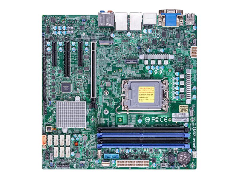 Системная плата/ MB Supermicro MBD-X14SBI-F-B, 1x LGA-4710, Intel Xeon 6700/6500 with P-cores or 6700 with E-cores, , 8x DDR5 6400MT/s ECC DDR5 RDIMM. 2x1Gbe Base-T i210, ATX