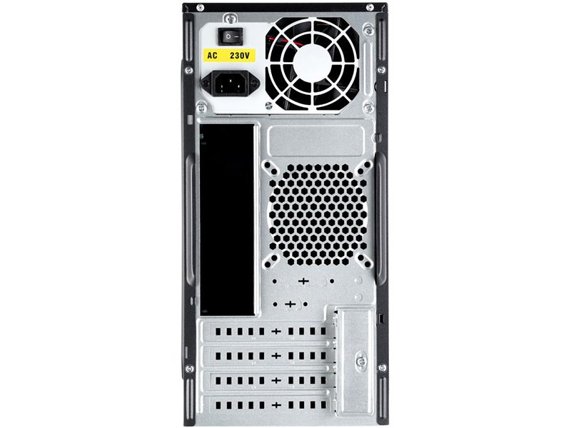 Корпус с блоком питания 450Вт./ Case Foxline FL-733, mATX, 2x5.25EXT, 2x3.5EXT, 5x3.5INT, 2xUSB2.0, HDA, w/o FAN, w/450W ATX PSU, w/1.2m EU pwr cord