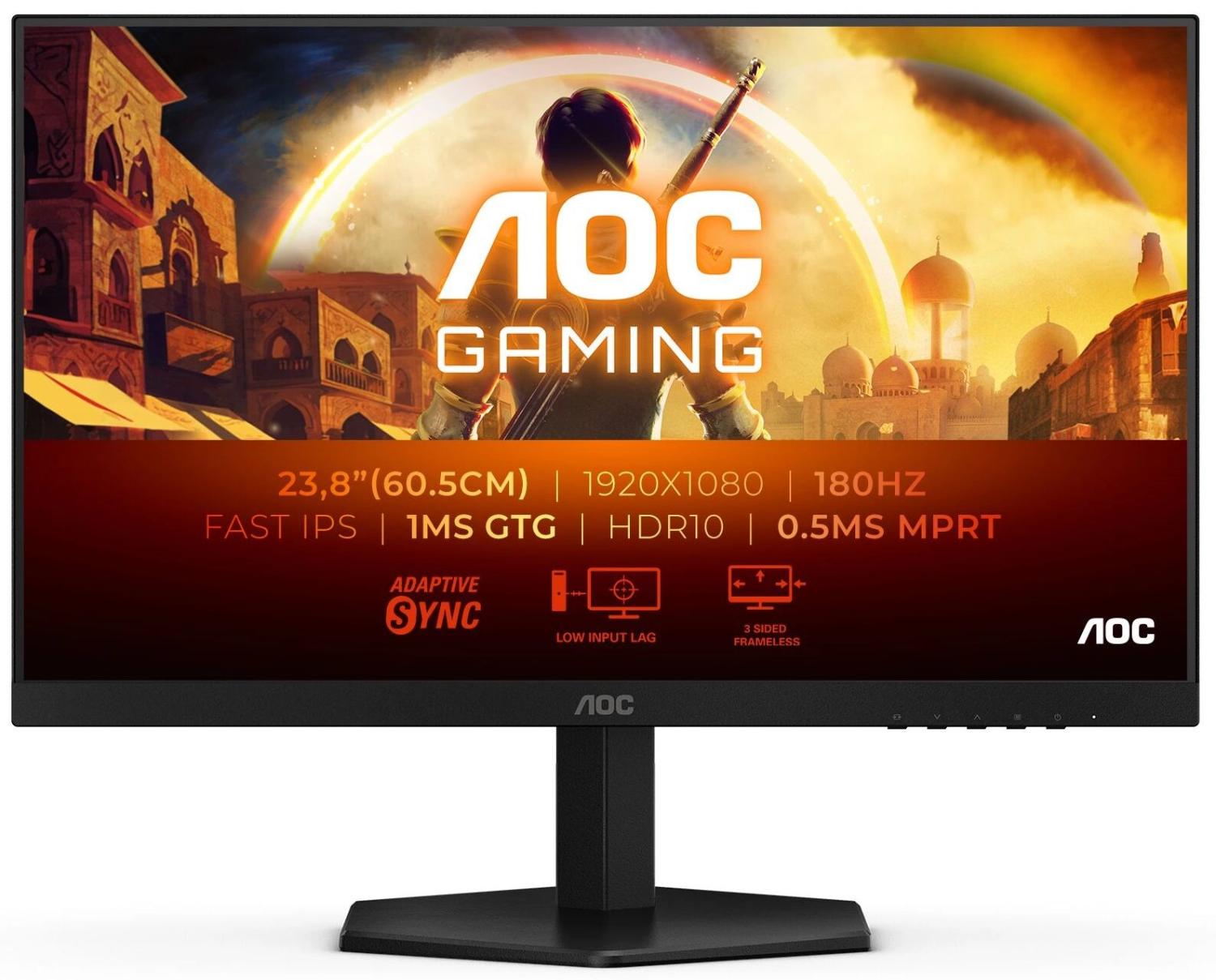 Монитор AOC 23.6" 24G42E черный IPS LED 16:9 HDMI матовая 300cd 178гр/178гр 1920x1080 180Hz DP FHD 3кг