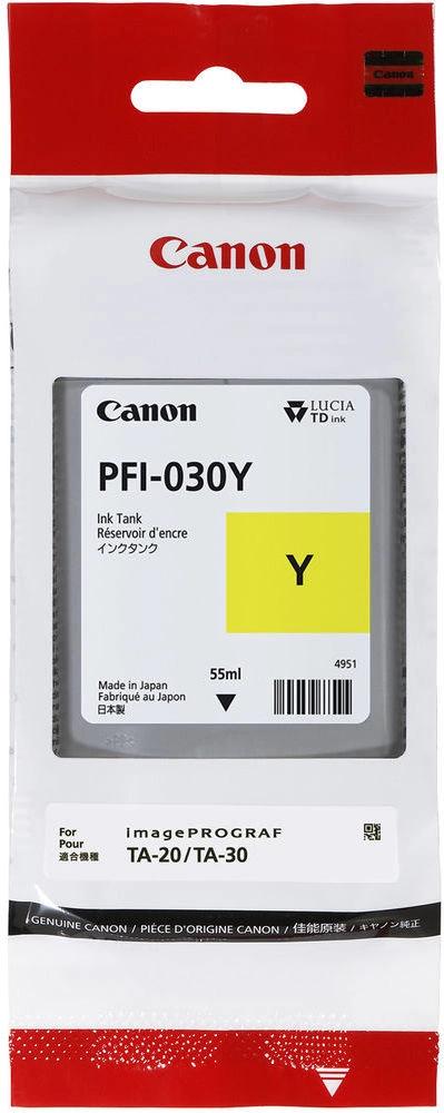 Картридж струйный Canon PFI-030Y 3492C001 желтый (55мл) для Canon imagePROGRAF TA-20, TA-30, TM-240, TM-340.