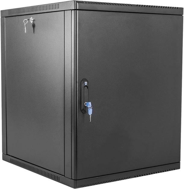 Шкаф коммутационный ЦМО (ШРН-9.350.1-9005) настенный 9U 600x350мм пер.дв.стал.лист 200кг черный 300мм 180град. 479мм IP20 металл