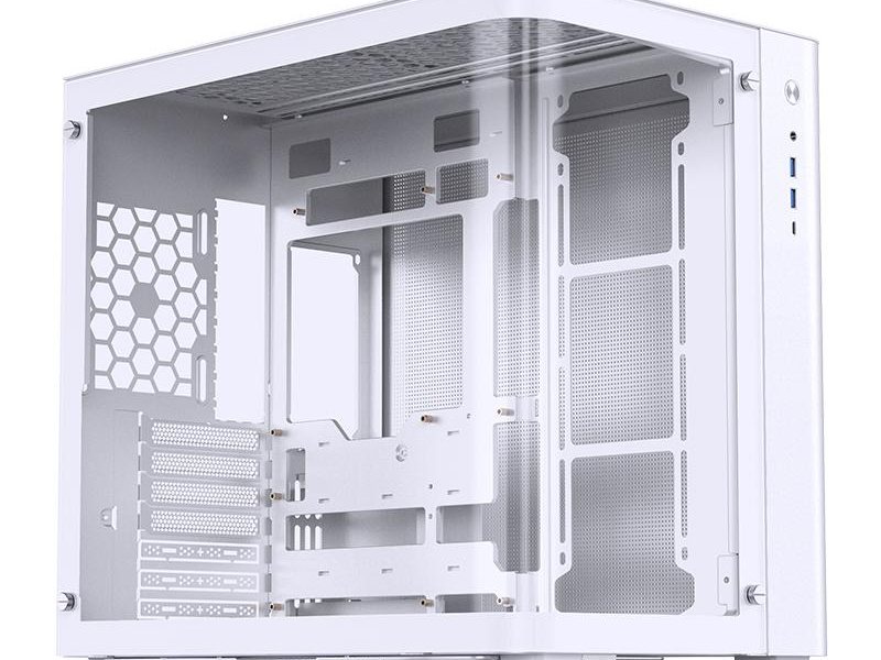 Корпус без блока питания/ Case JONSBO TK-3 White, Midi-Tower, TG, no fan, 2xUSB-A 3.2 + 1xUSB-C 3.2, ATX, mATX, mITX White