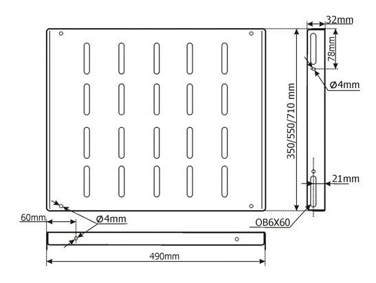 Полка стационарная Lanmaster TWT-RACK2-S4-6/80 1U нагр.:80кг. 19" 350мм серый (упак.:1шт)
