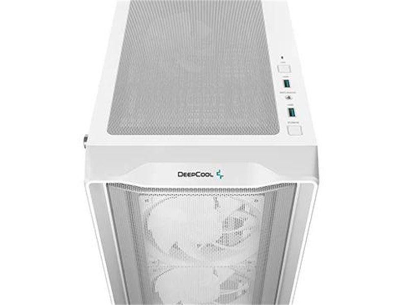 Корпус Deepcool CC560 MESH V2 WH без БП, боковое окно (закаленное стекло), 3x120мм ARGB LED вентилятор спереди и 1x120мм ARGB LED вентилятор сзади, белый, ATX (R-CC560-WHAMA4-G-2)