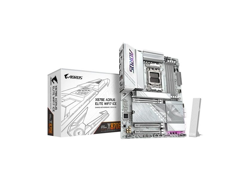 Материнская плата Gigabyte X870E AORUS ELITE WIFI7 ICE, RTL