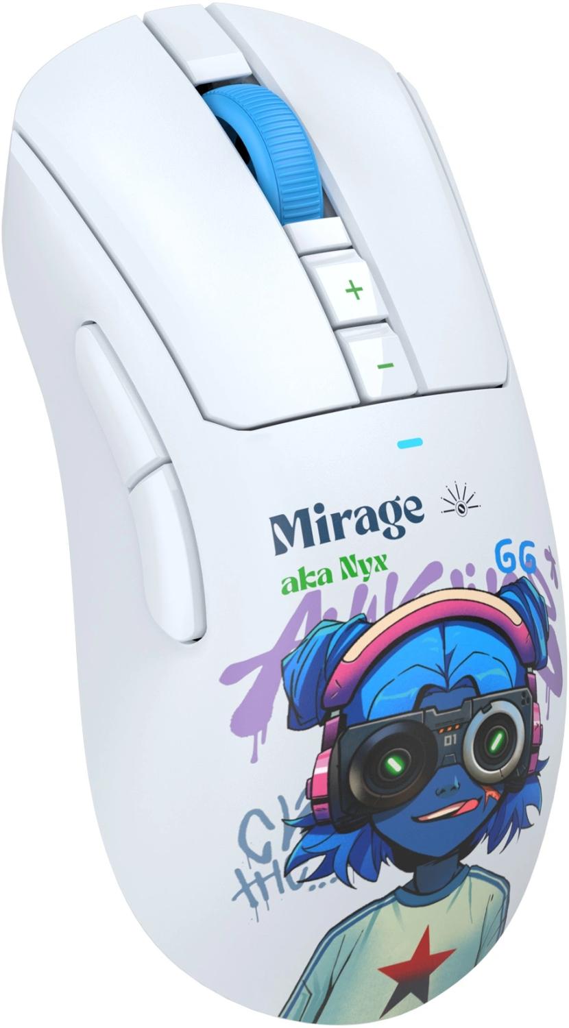 Мышь A4Tech Bloody R73 Pro белый/рисунок оптическая 26000dpi беспров. USB/USB-C 7but (R73 PRO NYX MIRAGE)