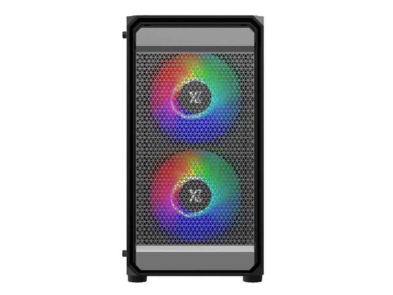 XASTRA Корпус A303M 3FRGB Black mATX/Mesh/ tempered glass / 2x140mm + 1x120mm FRGB fans/ A303M-2FC14F-1FC12F
