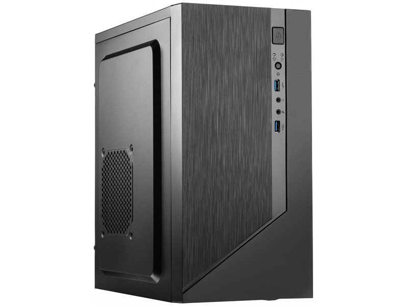 Корпус с блоком питания 450Вт./ Case Forza mATX, 450W, 2xUSB3.0, Black, w/o FAN, 12 cm fan PSU, power cord