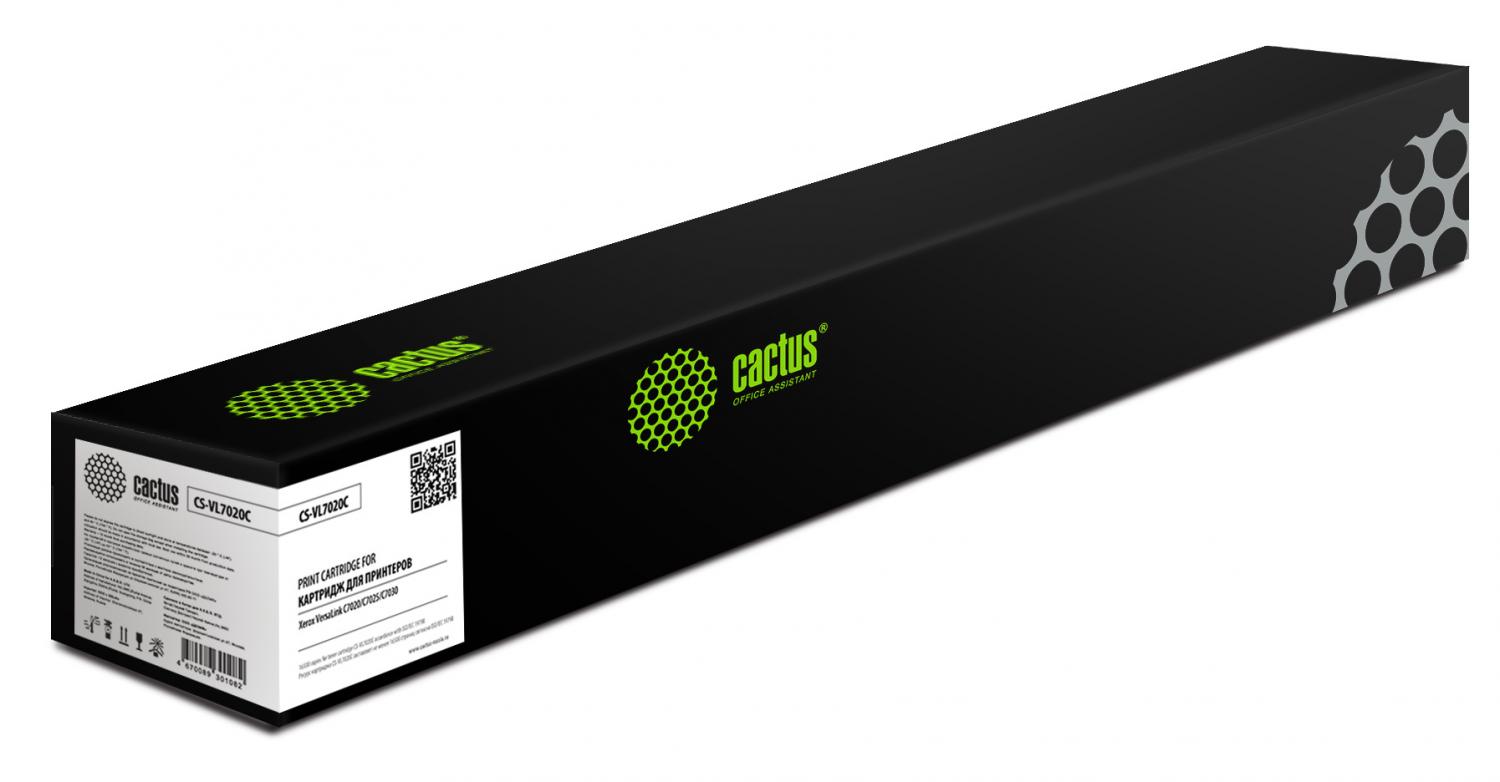 Картридж лазерный Cactus CS-VL7020C 106R03748 голубой (16500стр.) для Xerox VersaLink C7020/C7025/C7030