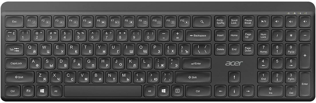Клавиатура Acer OKR501 черный USB беспроводная Multimedia (ZL.KBD11.00N)