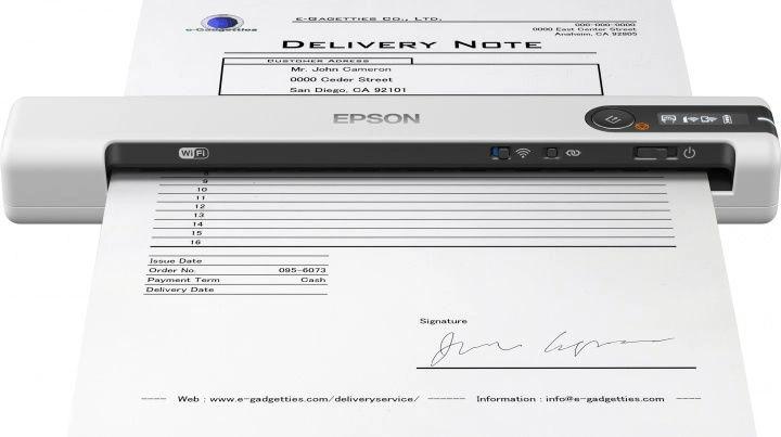 Сканер протяжный Epson WorkForce DS-80W (B11B253402) A4 белый