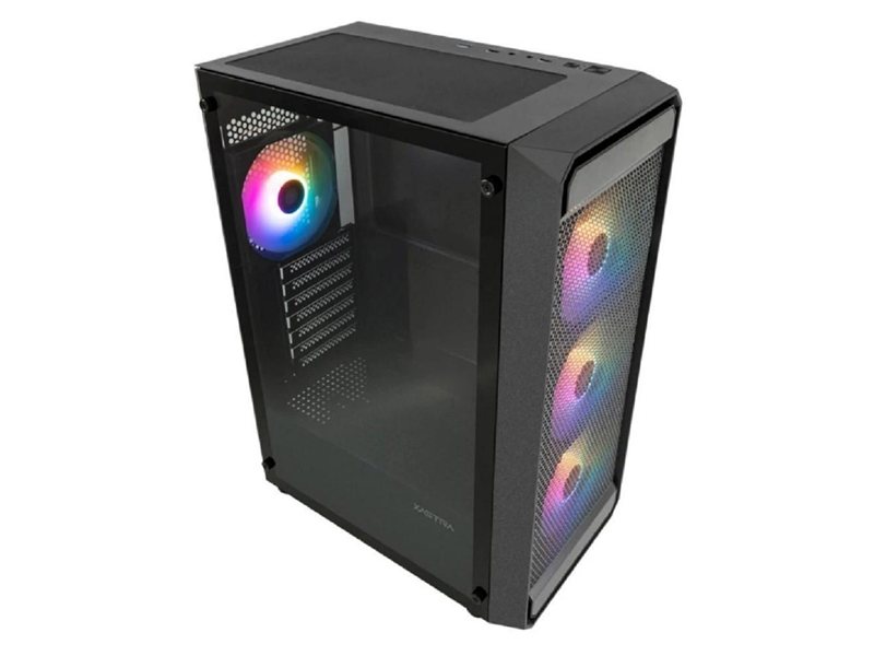 XASTRA Корпус A403 4ARGB Black ATX/Mesh/ tempered glass / 4x120mm ARGB PWM fans/ A403-4FC12A