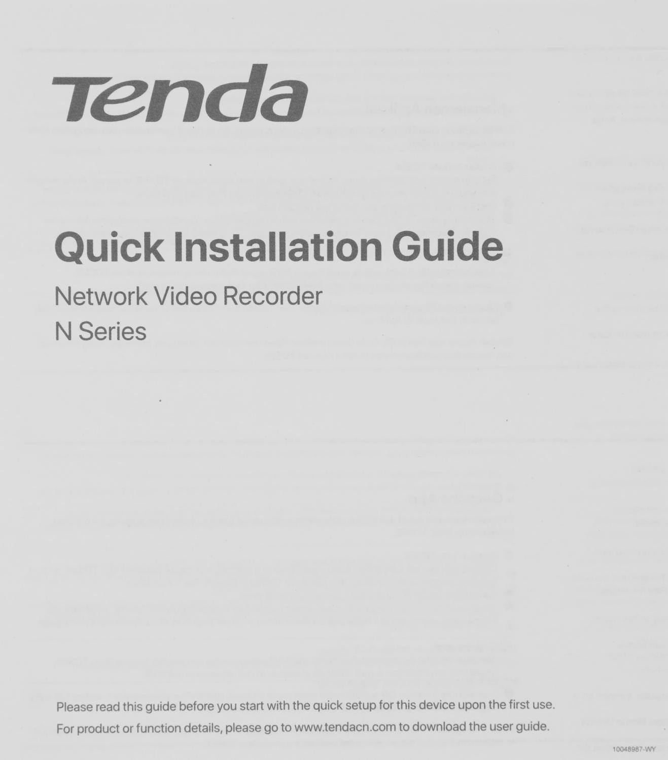 Видеорегистратор Tenda NVR N3L-16H