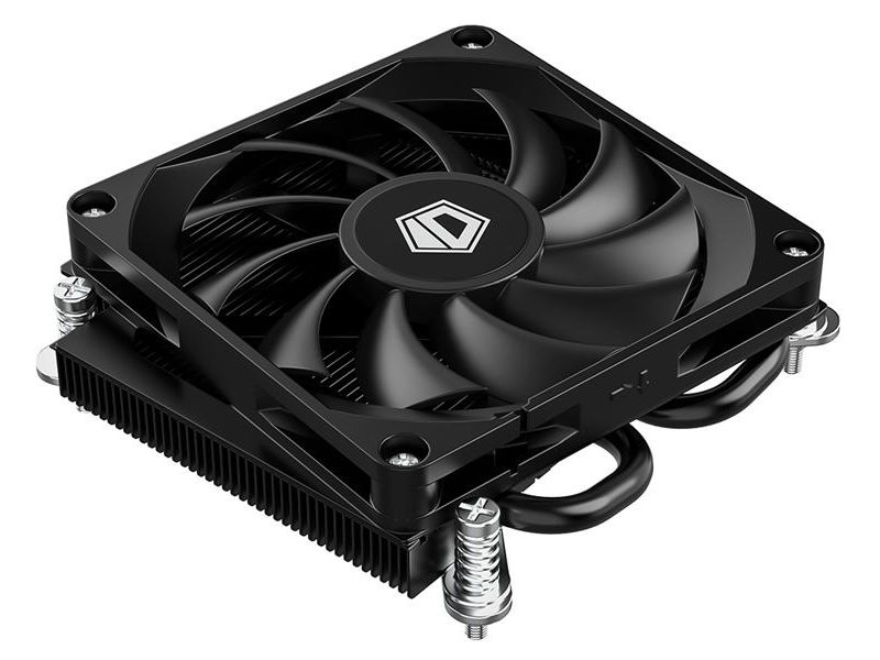 Кулер для процессора ID-COOLING IS-23i BLACK LGA1851/1700/1200/115X низкопрофильный высота 23mm (48шт/кор, TDP 45W, PWM, 2 тепл.трубки, медная база, FAN 80mm) BOX