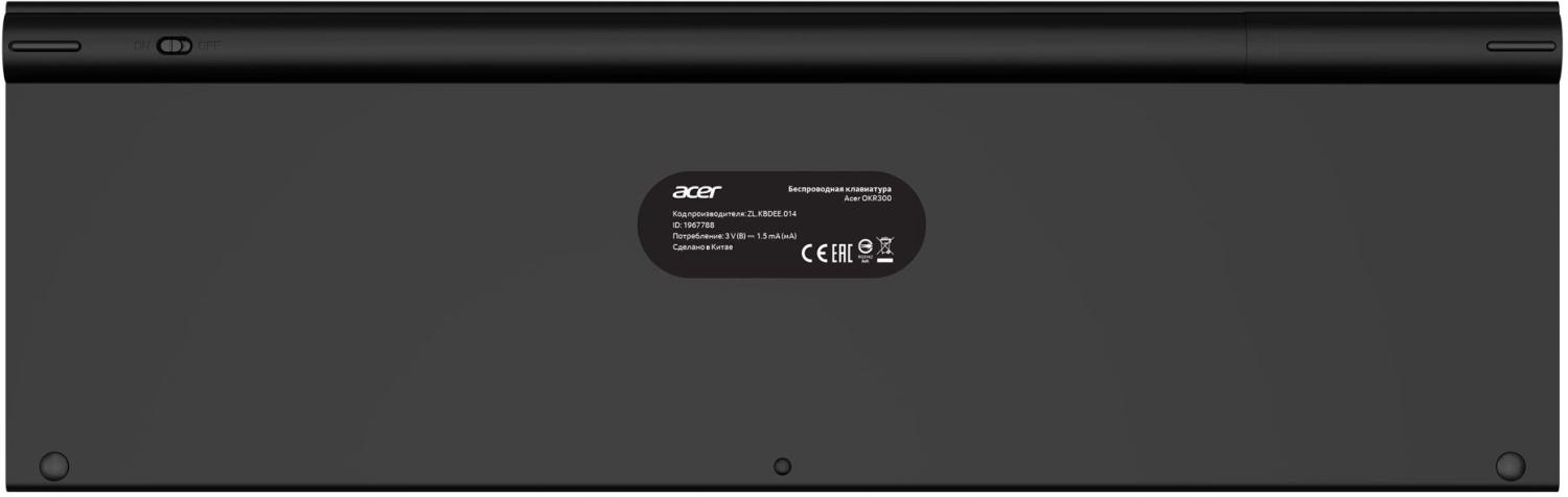 Клавиатура Acer OKR300 черный USB беспроводная Multimedia (ZL.KBDEE.014)