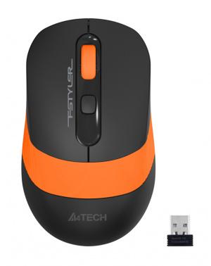 Мышь A4Tech Fstyler FG10 черный/оранжевый оптическая 2000dpi беспров. USB 4but (FG10 ORANGE)