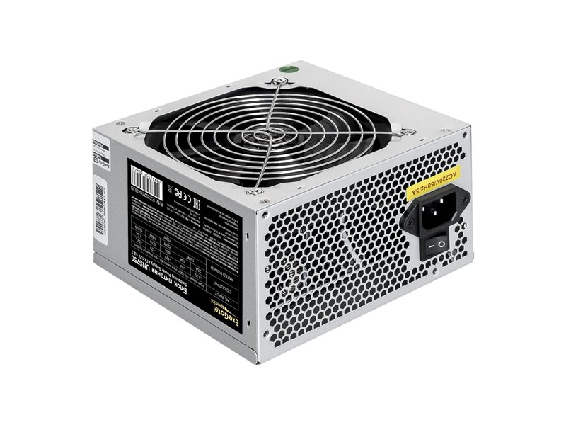 Exegate EX292164RUS Блок питания 750W ExeGate UNS750 (ATX, 12cm fan, 24pin, 4pin, PCIe, 3xSATA, 2xIDE, FDD)