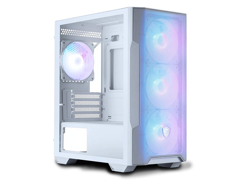 Корпус ПК без блока питания/ Case MSI MAG FORGE M100R, Mini-Tower, TG, 4x120mm ARGB, 2xUSB 2.0, 1xUSB 3.0, mATX, mITX White