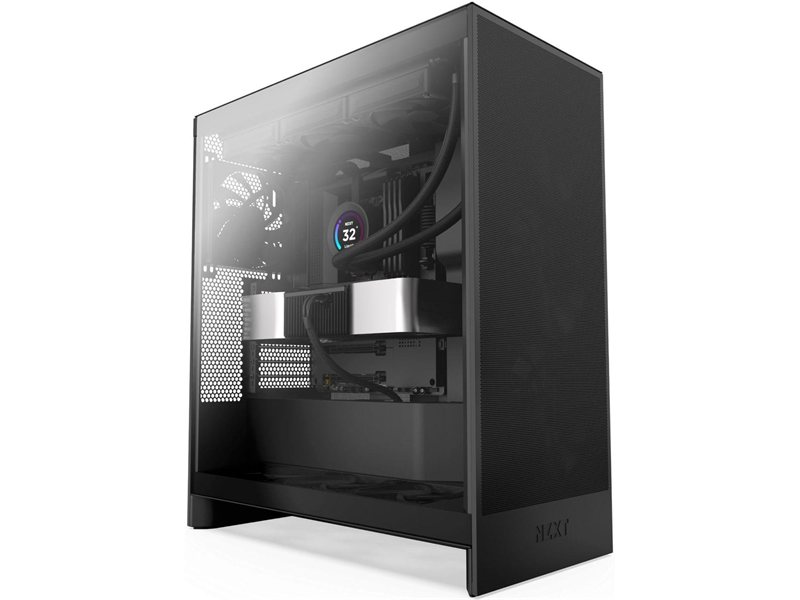 Корпус ПК без блока питания/ Case NZXT H7 Flow, Midi-Tower, TG, 3x120mm, 2xUSB-A 3.2 + 1xUSB-C 3.2, E-ATX, ATX, mATX, mITX Black