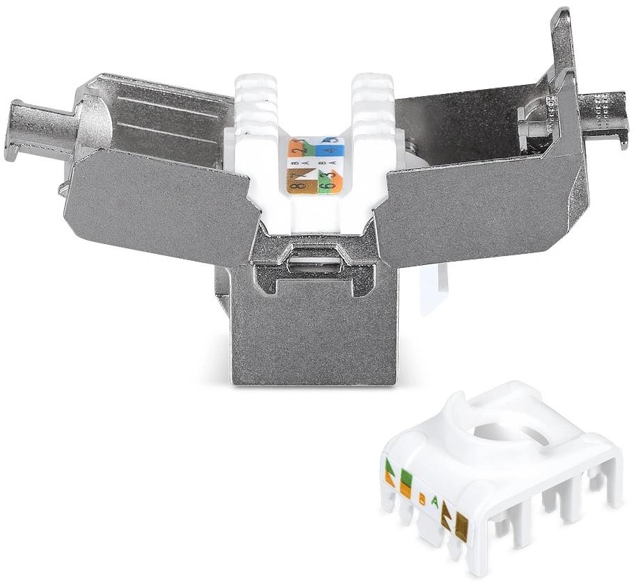 Модуль Cabeus KJ-RJ45-CAT.5E-SH-180-TOOLLESS информ. Keystone RJ45 кат.5E бронз.
