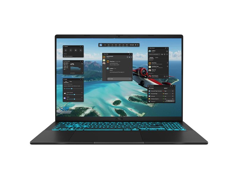 Ноутбук/ ASUS V16 V3607VH-RP046 16"(1920x1200 (матовый, 144Hz))/Intel Core 5 210H(2.2Ghz)/16384Mb/1024PCISSDGb/noDVD/Ext:nVidia GeForce RTX 5050(8192Mb)/Cam/BT/WiFi/63WHr/war 1y/1.95kg/Matte Black/noOS
