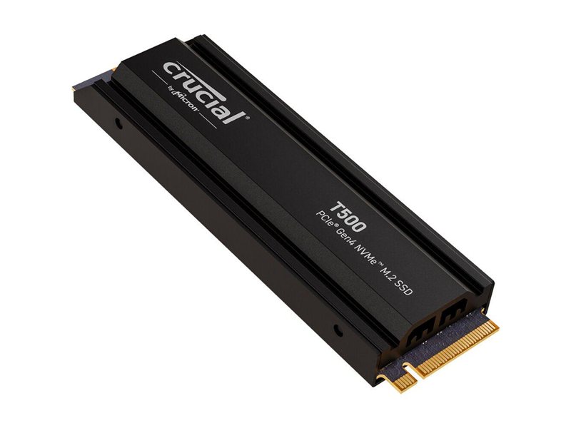 Твердотельный накопитель Crucial T500 2TB PCIe Gen4 NVMe M.2 SSD with heatsink CT2000T500SSD5