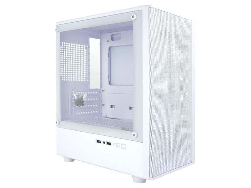 Корпус Ginzzu CL411 mATX передняя панель Сетка белый