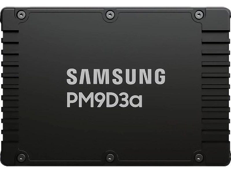 Твердотельный накопитель Samsung Enterprise SSD, 2.5(SFF/U.2) 15mm, PM9D3a, 3840GB (3.84TB), PCIe5.0 1x4 NVMe 2.0, R12000/W6200Mb/s IOPS(R4K) 2000K/250K, MTBF 2.5M, 1DWPD/5Y TBW 7008TB, OEM,(replace MZQL23T8HCLS-00A07)