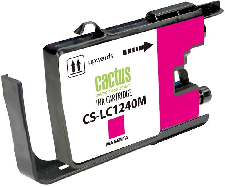 Картридж струйный Cactus CS-LC1240M пурпурный (12мл) для Brother MFC-J6510/6910DW с чипом