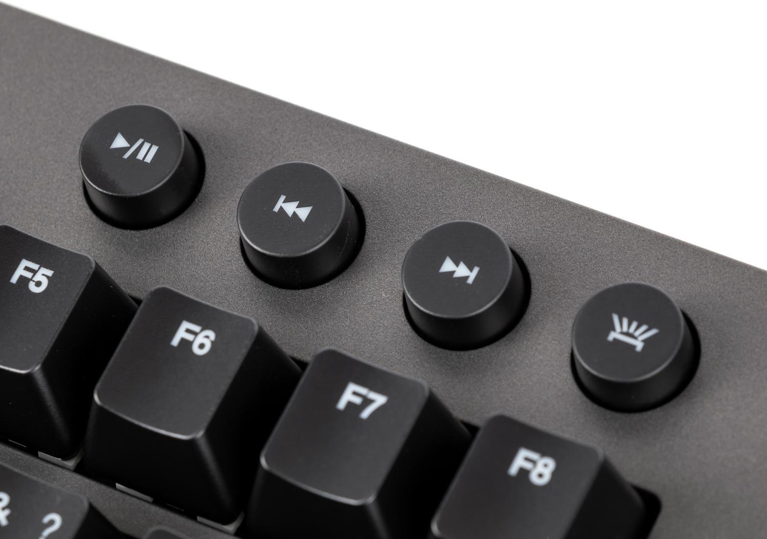 Клавиатура Lenovo K500 RGB механическая черный USB Multimedia for gamer LED (подставка для запястий) (GY40T26479) кабель 1.8м