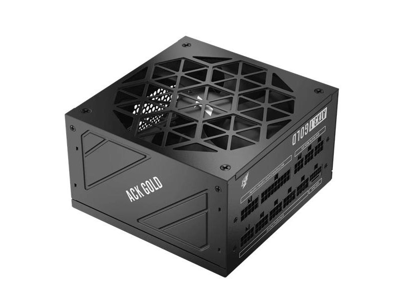 Блок питания 1STPLAYER ACK GOLD 850W Black / ATX 3.1, PCle 5.1, APFC, 80 PLUS Gold, LLC+DC-DC, full Teapo caps, 140mm fan, full modular / HA-850BA2-BK