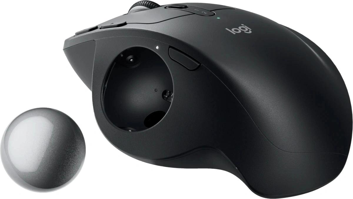 Трекбол Logitech Trackball MX Ergo S графитовый оптическая 2048dpi silent беспров. BT/Radio USB 8but (910-007261)