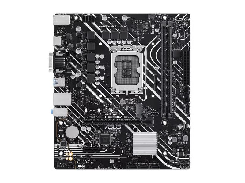 Материнская плата ASUS PRIME H610M-D LGA1700 mATX 2xDDR5 PCIEx16 PCIEx1 M.2 HDMI VGA GLAN