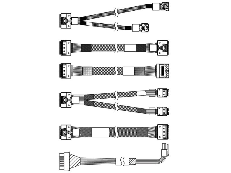 Комплектующие корпусов Lenovo ThinkSystem SR650 V3 2.5" Chassis Front BP1 SAS/SATA Cable Kit