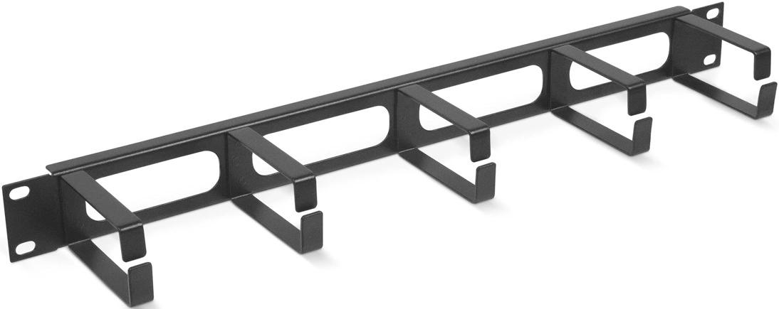 Кабельный органайзер горизонтальный Cabeus JB08-1U-BK кольца 1U шир.:19" глуб.:100мм