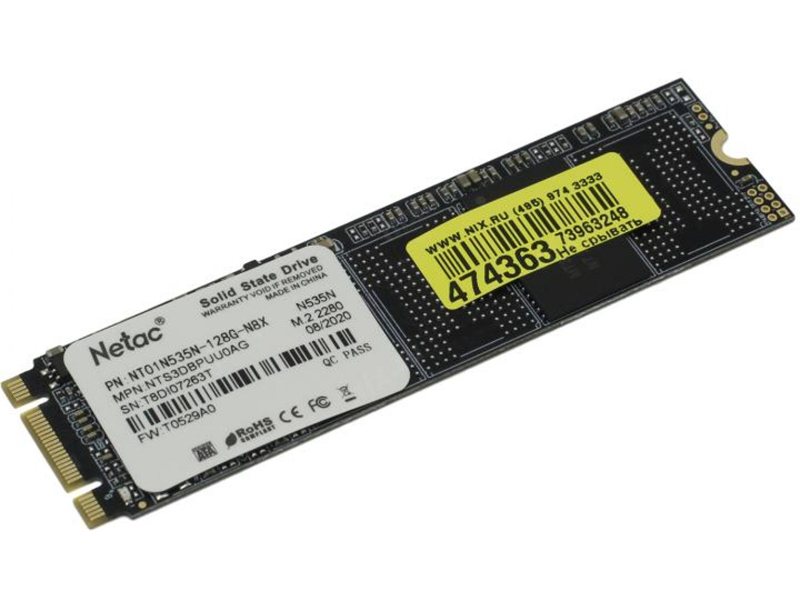 Накопитель SSD Netac SATA-III 128GB NT01N535N-128G-N8X N535N M.2 2280