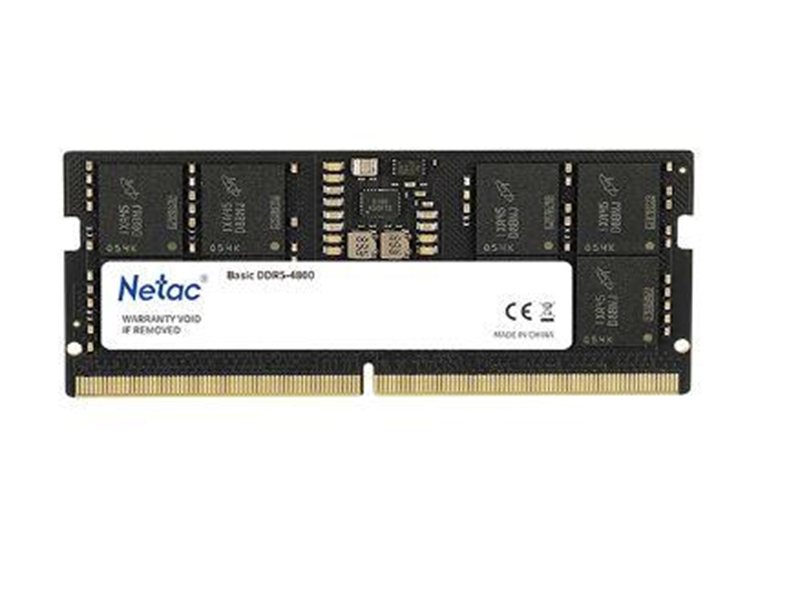 Оперативная память Netac Basic SODIMM 8GB DDR5-4800 (NB5-38400) C40 40-40-40-77 1.1V Memory module