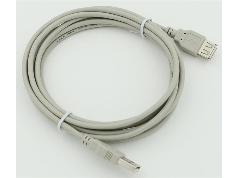 Кабель USB A(m) USB A(f) 3м серый