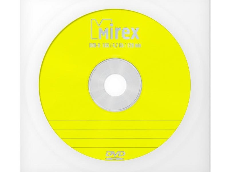 Диск DVD-R Mirex 4.7 Gb, 16x, Бум.конверт (1), (1/600)