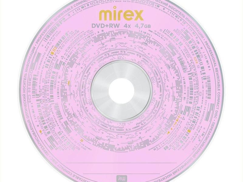 Диск DVD+RW Mirex 4.7 Gb, 4x, Shrink (50), (50/500)