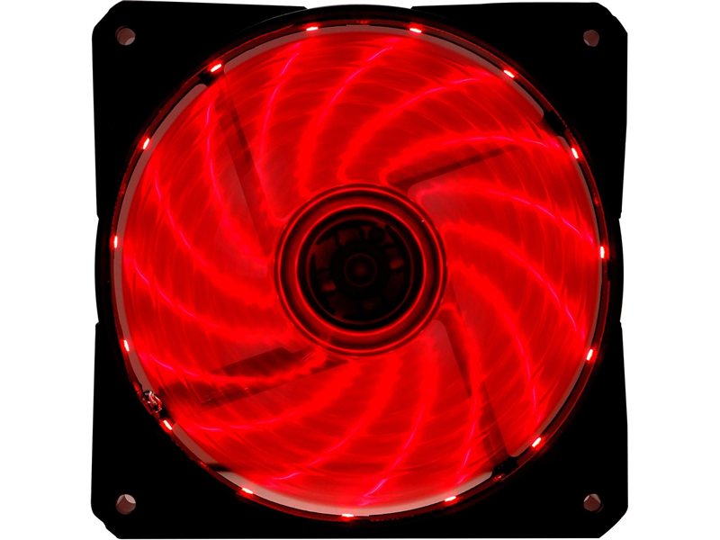 Вентилятор Digma DFAN-LED-RED RGB 120мм черный 3-pin 4-pin (Molex)Ret