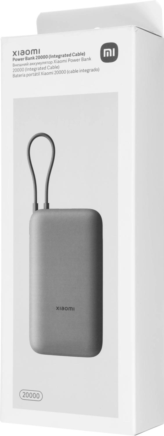 Мобильный аккумулятор Xiaomi BHR9740GL 20000mAh QC3.0/PD2.0 22.5W 3A USB-A/USB-C темно-серый