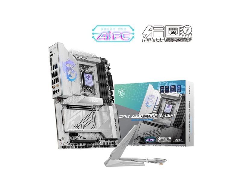 Материнская плата MSI MPG Z890 EDGE TI WIFI Soc-1851 Intel Z890 4xDDR5 ATX AC`97 8ch(7.1) 5Gigabit RAID+HDMI
